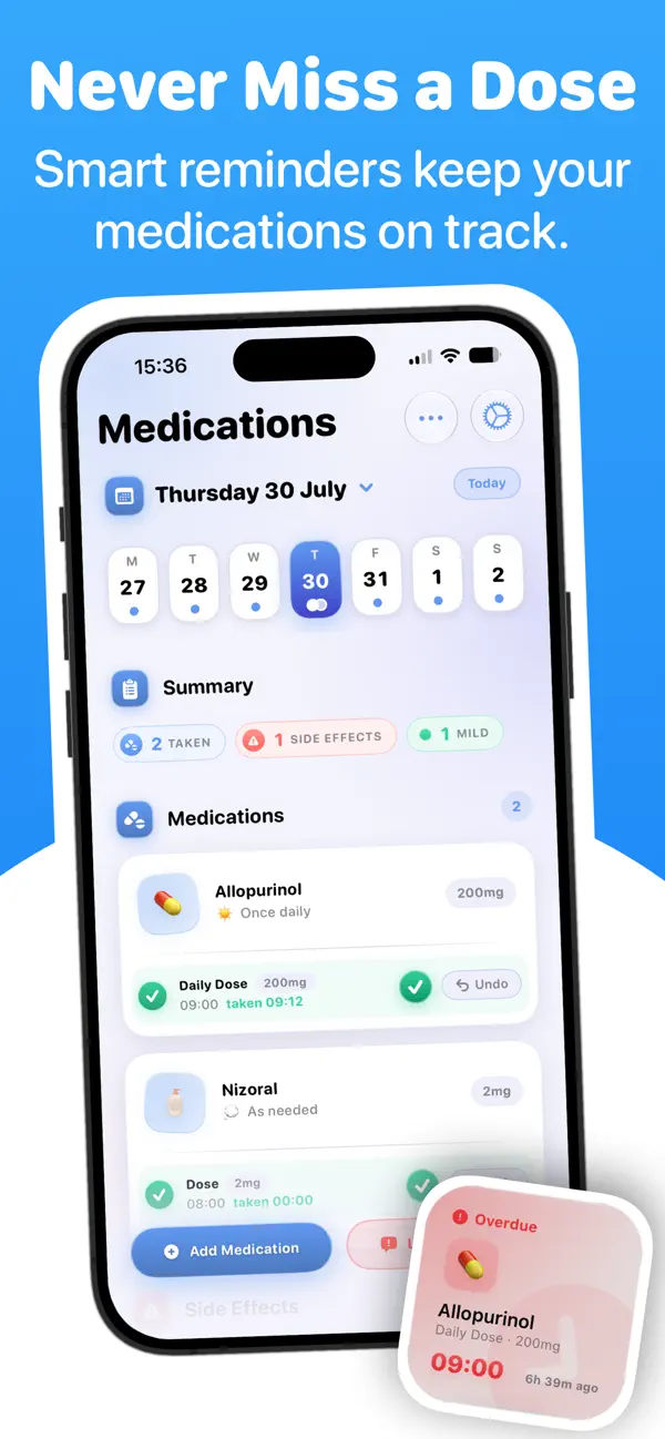 Medicine Tracker: Side Effects screenshot 1